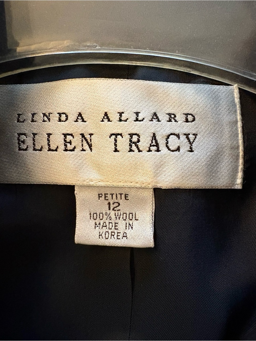 Ellen Tracy Linda Allard Women's Petite Wool Blazer - Black